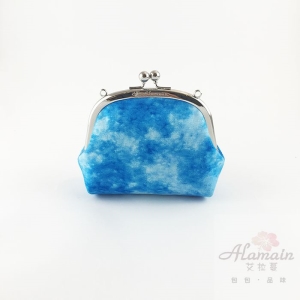 藍色渲染_圓框口金包(中)_艾拉蔓_化妝包/收納包/可另加購鍊子變換成側背/肩背包_采靚鞋包精品_MFR000065
