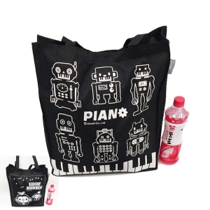 俏皮帆布肩背袋/帆布提袋/手提袋/帆布袋-機器人 _采靚鞋包精品_ FC-BAG-3-3