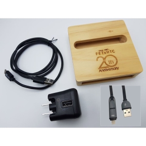 3A充電器＋TYPE-C傳輸線x1＋原木擴音箱禮盒＋另額外加贈安卓.iPhone兩用傳輸扁線x1_FC-038 _采靚鞋包精品_