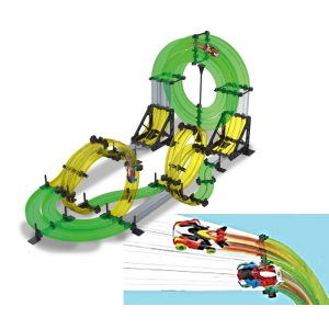360度雙層龍捲風式螺旋3D飛磁車(A款)雙軌彎道賽車組-在家防疫好陪伴 _采靚鞋包精品_
