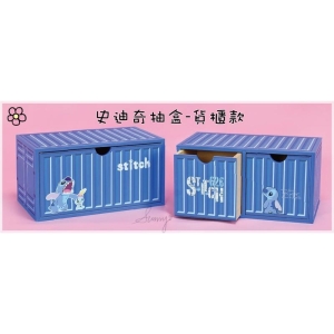 史迪奇抽盒-貨櫃款 雙抽 可愛 史迪奇 收納 收納盒 桌上收納 台灣正版授權 _采靚鞋包精品_