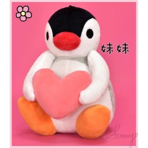 Pingu 家族抱心款-12吋哥哥/妹妹 企鵝家族 可愛 娃娃 玩偶 愛心 PINGU 台灣正版授權 _采靚鞋包精品_ 296309