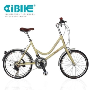 AiBIKE SHIMANO 21速 451版 巴黎經典 低跨點小徑車-古典米白