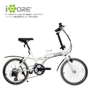 ISHOW網 iCORE SHIMANO 20吋27速 T型折疊車 - 消光黑
