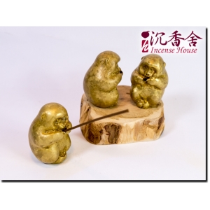 【沉香舍】純銅猴子造型 臥香插 精巧有趣,增添品香樂趣 各式品香道具