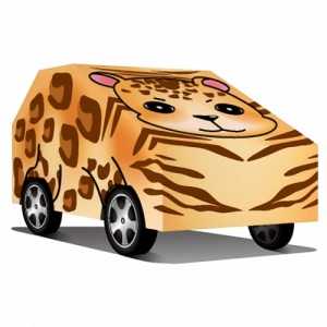 DIY 真‧會跑動物車-可愛雲豹