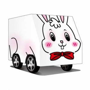 DIY 真‧會跑動物車-可愛小白兔