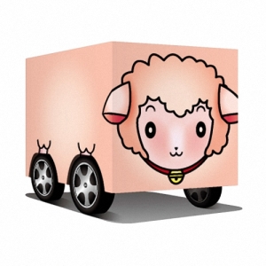 DIY 真‧會跑動物車-可愛小綿羊
