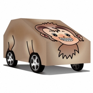DIY 真‧會跑動物車-可愛小猴子