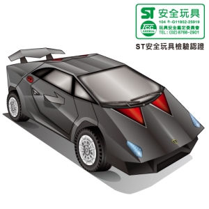 DIY 真‧會跑超級跑車-藍寶堅尼-黑(ST輪)