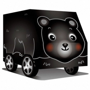 DIY 真‧會跑動物車-可愛小黑熊