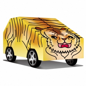 DIY 真‧會跑動物車-可愛小虎