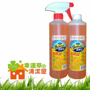 Bovoa,s強效廚房清潔劑/二瓶裝【容量:500cc】/油污剋星/除油專家/廚房油污一瓶稿定