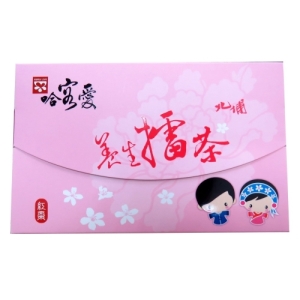 哈客愛北埔紅棗擂茶(38gx16入/盒)~以綠茶口味配方為主，再加上紅棗及枸杞果肉。