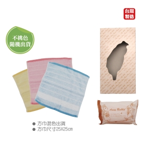 安妮兔1皂70g＋1方巾-台製