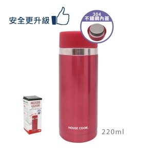 鍋霸220cc二代真空保溫杯-櫻桃紅