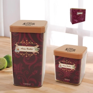 安妮兔透亮儲物罐2入組(1500ml+850ml)