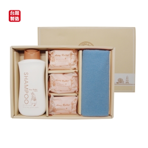 安妮兔1洗300ml＋3皂70g＋1澡巾30*90cm-台製