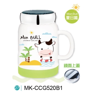 MK-萌萌豬愛衝浪陶瓷晶鑽杯