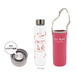 安妮兔時尚玻璃瓶550ml-二代