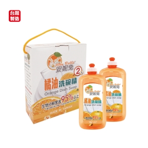 安妮兔橘油洗碗精禮盒A-1000ml*2-台製