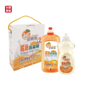 安妮兔橘油洗碗精禮盒C-1000ml＋500ml-台製