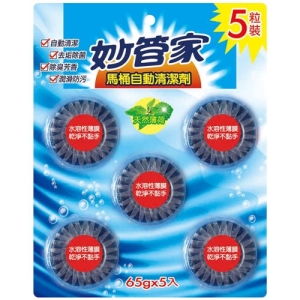Magic Amah妙管家馬桶自動清潔劑/天然薄香-65g*5-最低訂購量1箱(24入/箱)