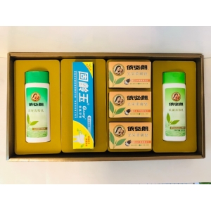 依必朗深層洗髮乳200g*1＋依必朗抗菌沐浴乳200g*1＋依必朗健康柔膚皂100g*3＋固齡玉新氟牙膏150g*1