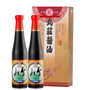 丸莊黑豆竹級禮盒組-黑豆蔭油清420ml＋黑豆蔭油膏420ml(最低訂購量6組/箱)