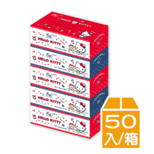 【春風】Hello Kitty 鄉村風盒裝面紙(150抽*5盒*10串/箱)