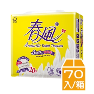 【春風】3層厚手新肌感衛生紙(100抽*10包*7串/箱)