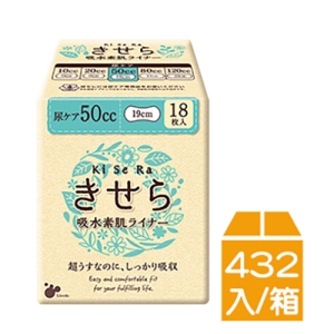 【利護樂KiSeRa】吸水素肌護墊-防漏尿用50c.c.(18片*24串/箱)