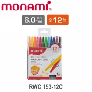 韓國 慕那美 旋轉 6.0mm RWC 153-12C 蠟筆 12色/組