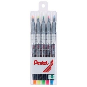 ↘↘促銷↘↘ Pentel飛龍S512-5螢光筆3.5mm（五色裝）/套