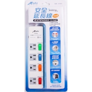 Mayka明家 4開4插電腦 延長線 9呎 / 組 3P4468-9