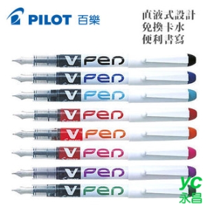 PILOT 百樂 SVPN-4W 拋棄式 習字 鋼筆 V PEN /支 ( 8色可選 )