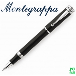 義大利Montegrappa萬特佳 Ducale 公爵系列 - 鋼珠筆 (黑色-銀夾) ISDURRPC / 支
