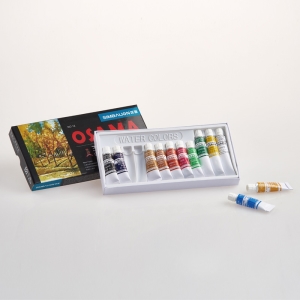 【雄獅】GC-12 王樣不透明水彩 鋁管（紙盒） 12色 / 盒
