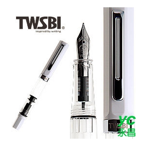 臺灣 TWSBI 三文堂 ECO 白色筆桿活塞上墨鋼筆 / 支