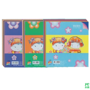 【天燕】台灣製 雙色色紙 8張 / 只  50只/包(NO.1050)(圖案隨機出貨)