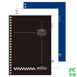 美加美 A5無色系列膠圈筆記(黑AW3035/白AW3036/藍AW3050) 3本 / 包