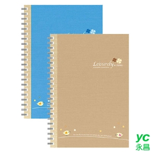 美加美  25K悠閒生活膠圈筆記(藍AO3013/卡其AO3014) 3本 /包
