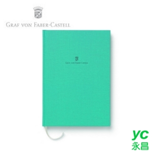 【Graf Von Faber-Castell】頂級麻布筆記本A5 綠松石 V188667  /本
