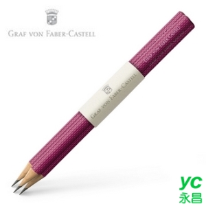 【Graf Von Faber-Castell】繩紋飾 螢光粉 V118626 鉛筆3支入 /組