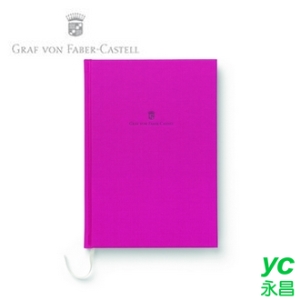 【Graf Von Faber-Castell】頂級麻布筆記本A5 螢光粉 V188669  /本