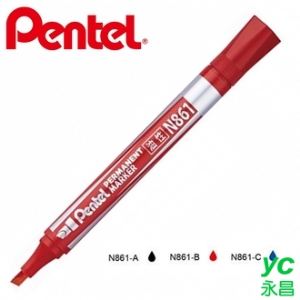【Pentel飛龍】N861 平頭油性筆 1.8~4.5mm  /支