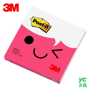 3M 利貼可再貼便條紙 654N-3 螢光粉 / 本