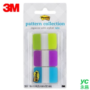 3M 利貼可再貼抽取式超厚材質標籤 686-M1 三色 3條 / 包