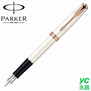 【派克 PARKER】商籟系列 珍珠白 鋼筆 18K 筆尖F  P0947360 /支