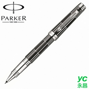 【派克 PARKER】尊爵系列 麗黑格紋白夾 鋼珠筆 P1876392 /支